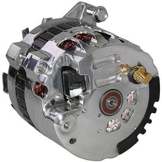 Powermaster PM678611 Gm/Chev 140A 1 Wire Alternator Polished Single V Pulley