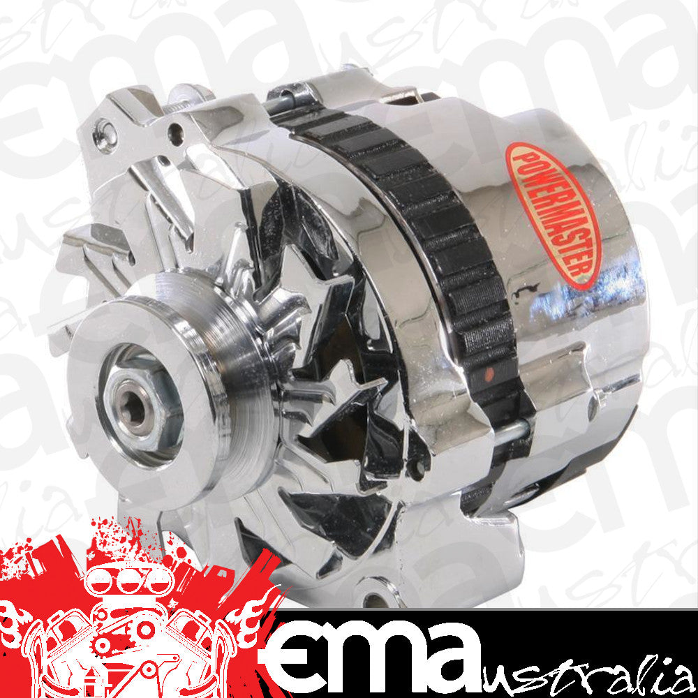 Powermaster PM678611 Gm/Chev 140A 1 Wire Alternator Polished Single V Pulley