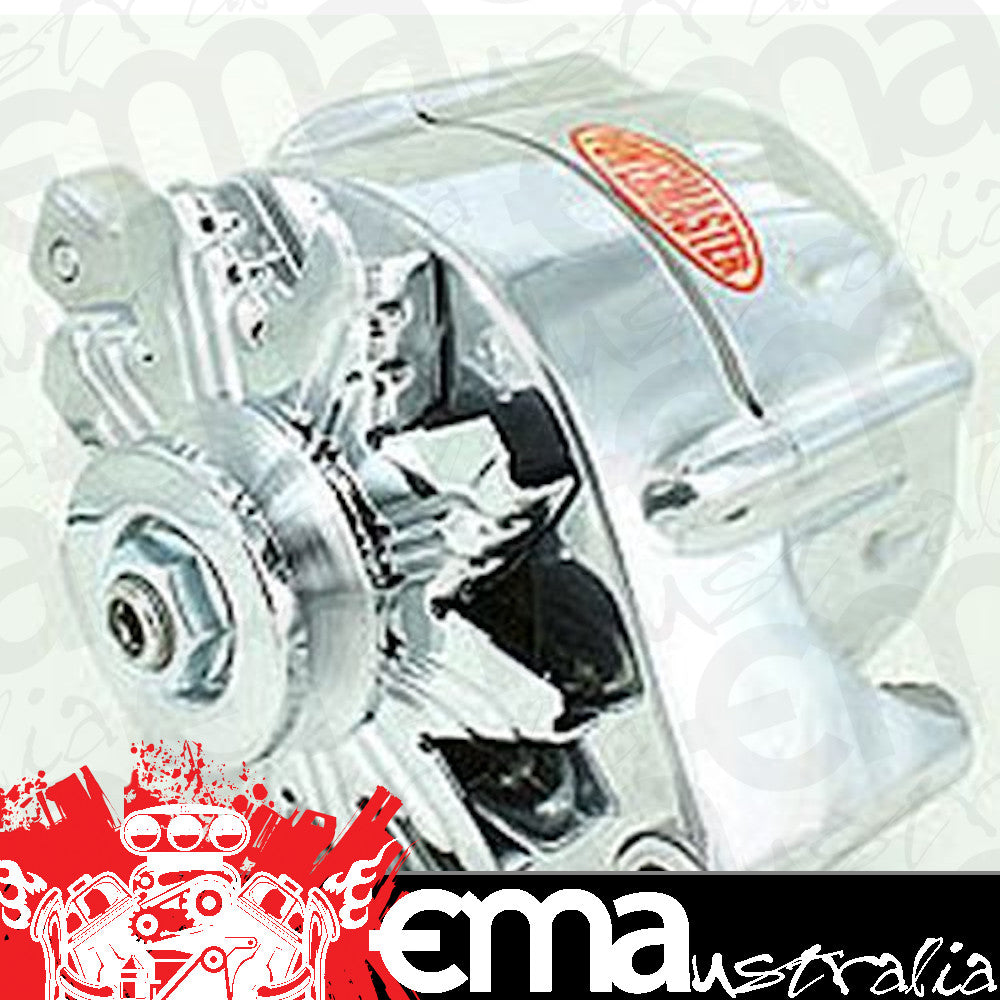 Powermaster PM8-67101-344 100 Amp Ford Street Alternator Polished Int Reg V Belt