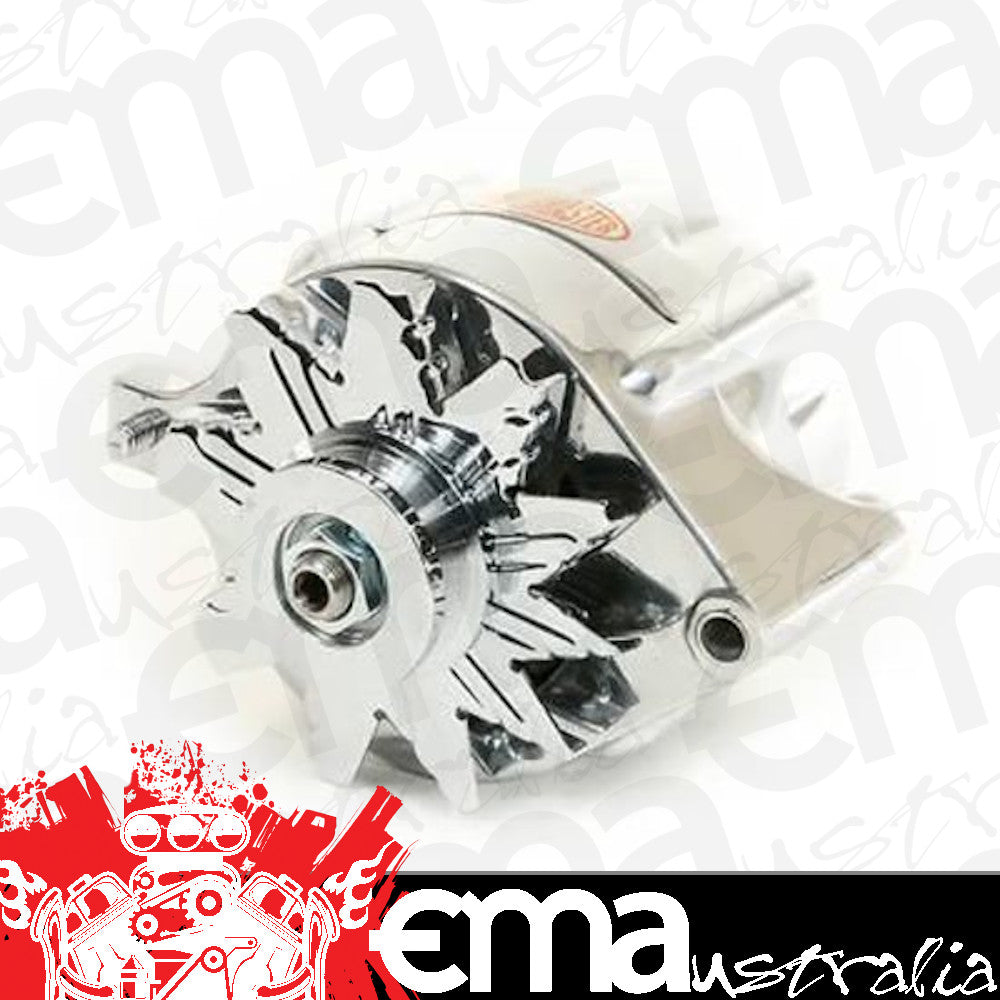 Powermaster PM8-67141 Street Alternator Ford 140 Amp 1 Wire Int. Reg Polished