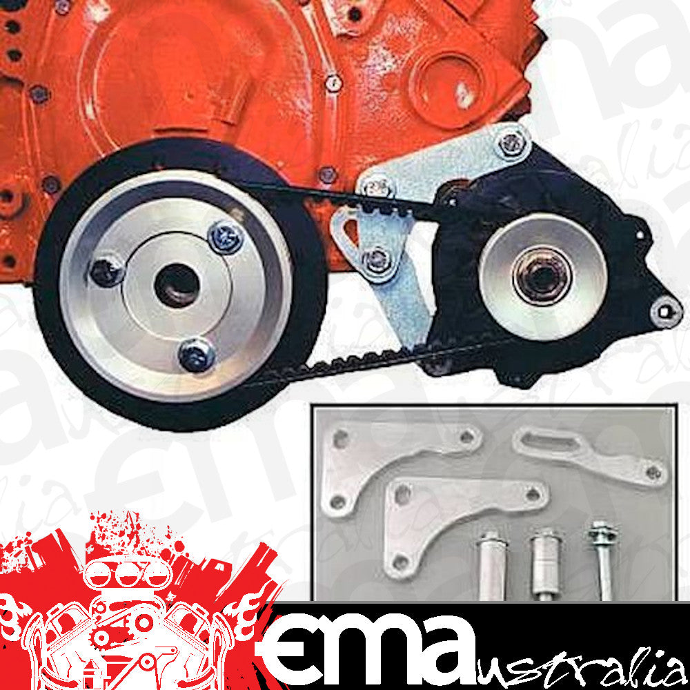 Powermaster PM8-882 Drag Race 100 Amp Black Alternator Kit suit Chev BB 396-454