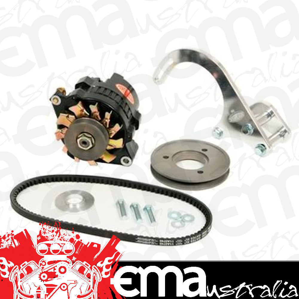 Powermaster PM8-897 Drag Race 100 Amp Alternator Kit suit Chev BB V8 Rail Car