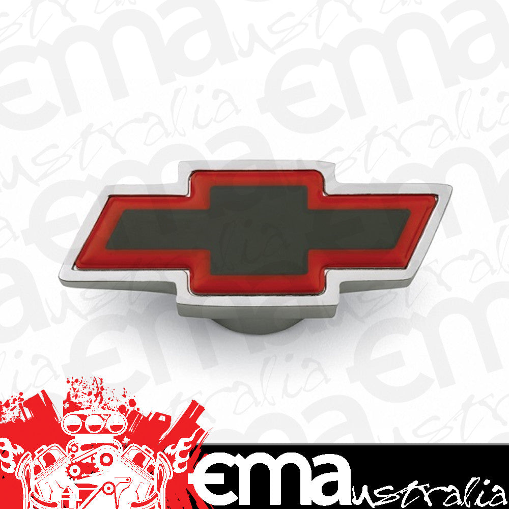 Proform PR141-322 Air Cleaner Wing Nut Small Chrome Chevrolet Bowtie w/ Black/Red Emblem
