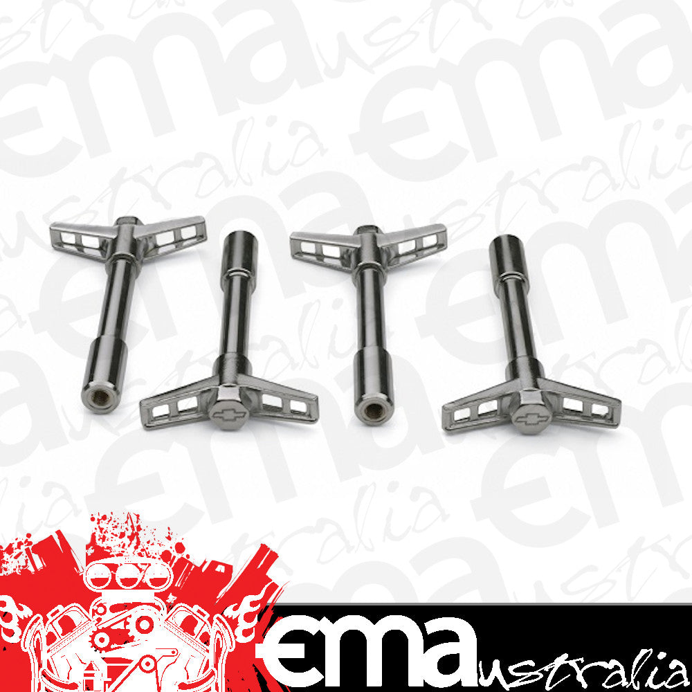 Proform Parts | PR141-600 | Chrome Valve Cover Wing Nuts Chevrolet S/B B/B & V6. 4 Pack