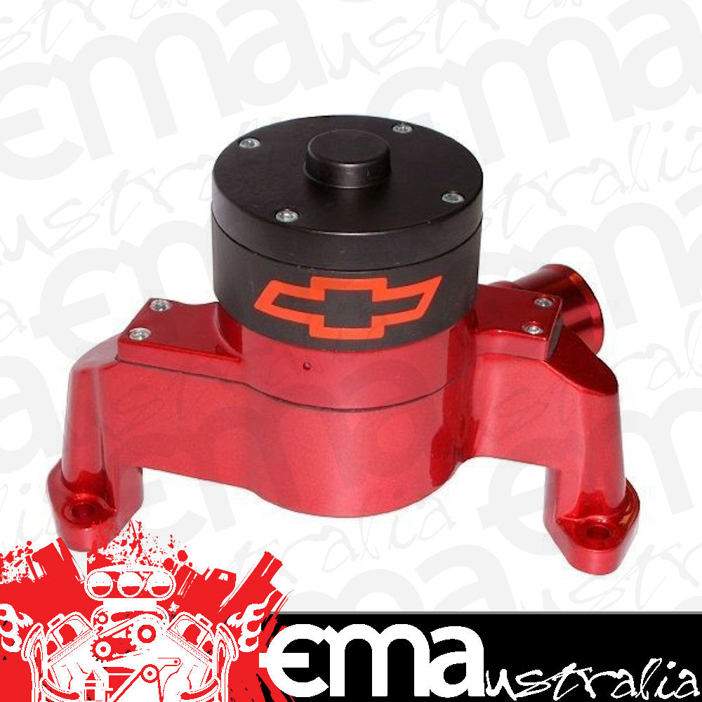 Proform PR141-652 Billet Electric Water Pump Red w/ Logo suit Chev SB V8