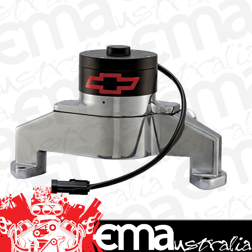 Proform PR141-670 Billet Electric Water Pump Polished w/ Logo suit Chev SB V8