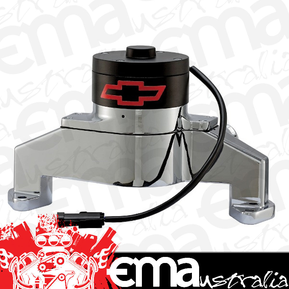 Proform PR141-671 Billet Electric Water Pump Chrome BB Chev w/ Bowtie Emblem