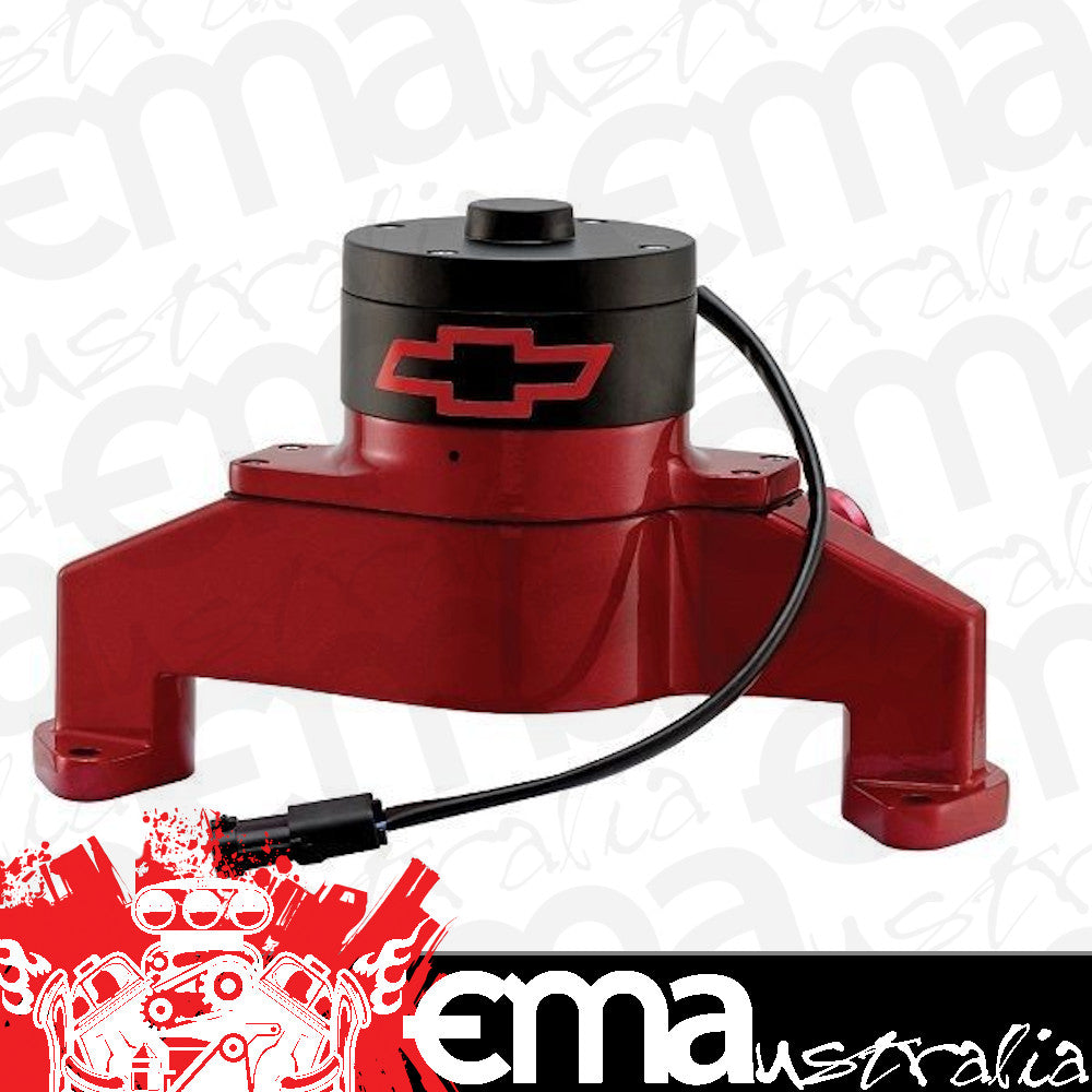 Proform PR141-672 Billet Electric Water Pump Red w/ Logo suit Chev BB V8
