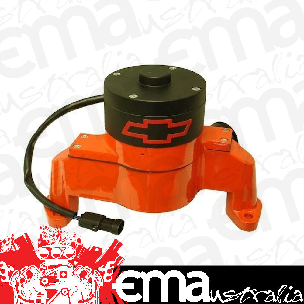 Proform PR141-675 Billet Electric Water Pump Orange w/ Logo suit Chev BB V8