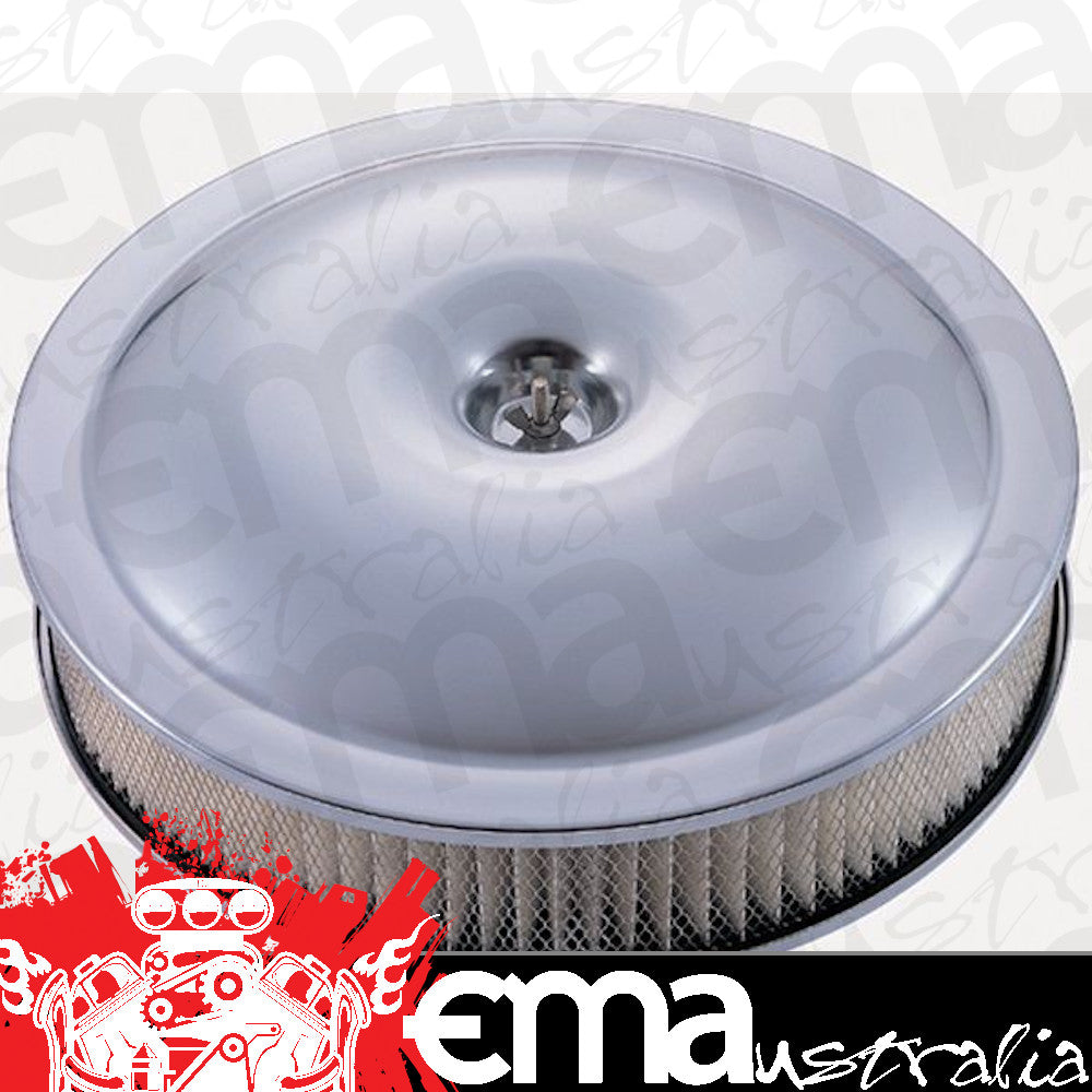 Proform PR141-691 14 x 3" Aluminium Air Cleaner Clear Anodized Recessed Base