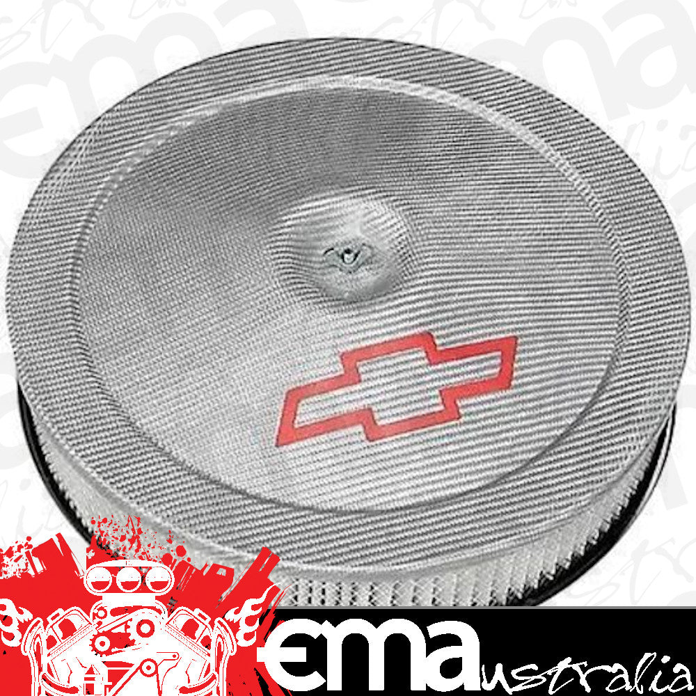 Proform PR141-793 14x3" Air Cleaner Dropped Base Silver Carbon Fiber Bowtie Logo