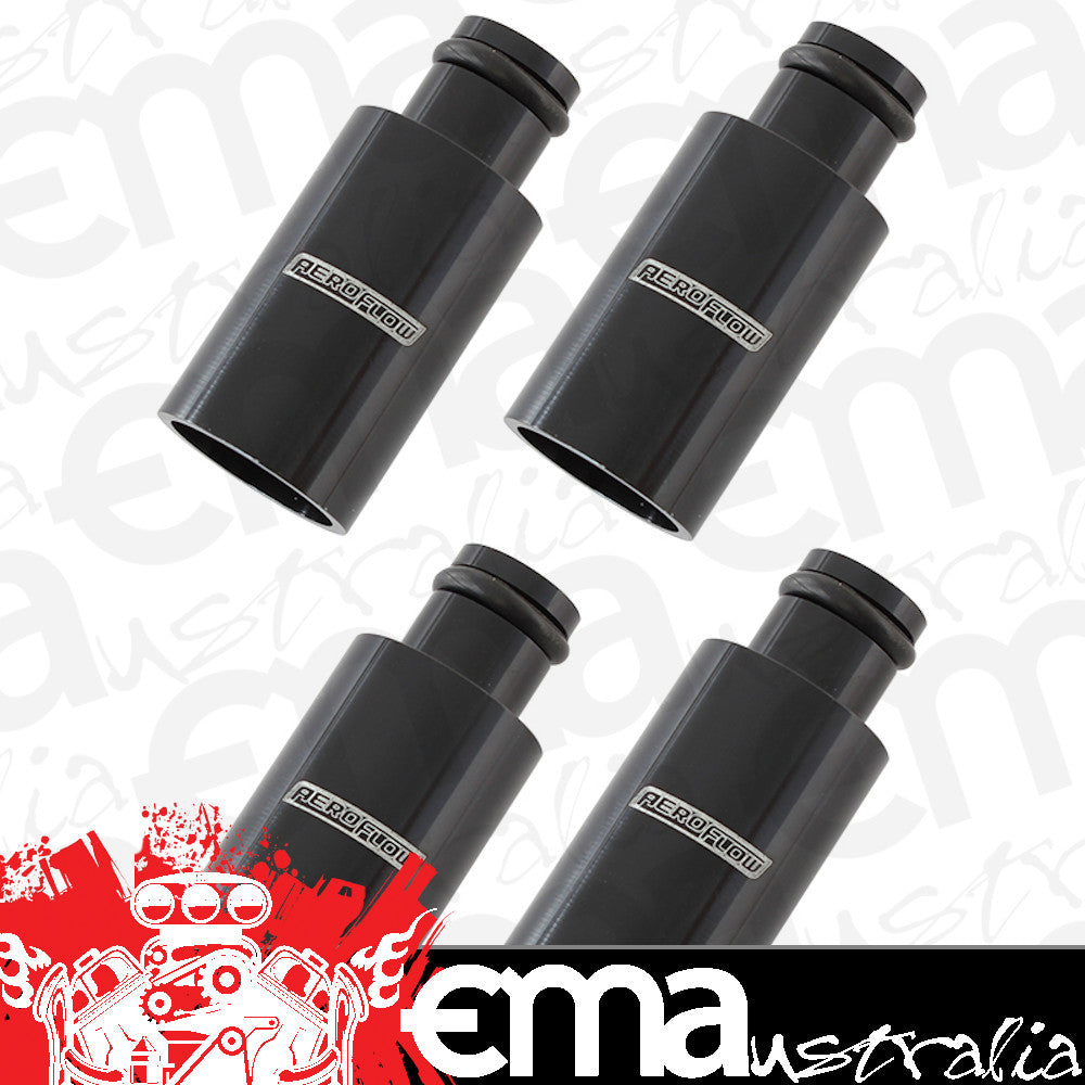 Aeroflow AF64-2884 ID Injector Adapter Long Suit 11mm Fuel Rail Black 4Pk