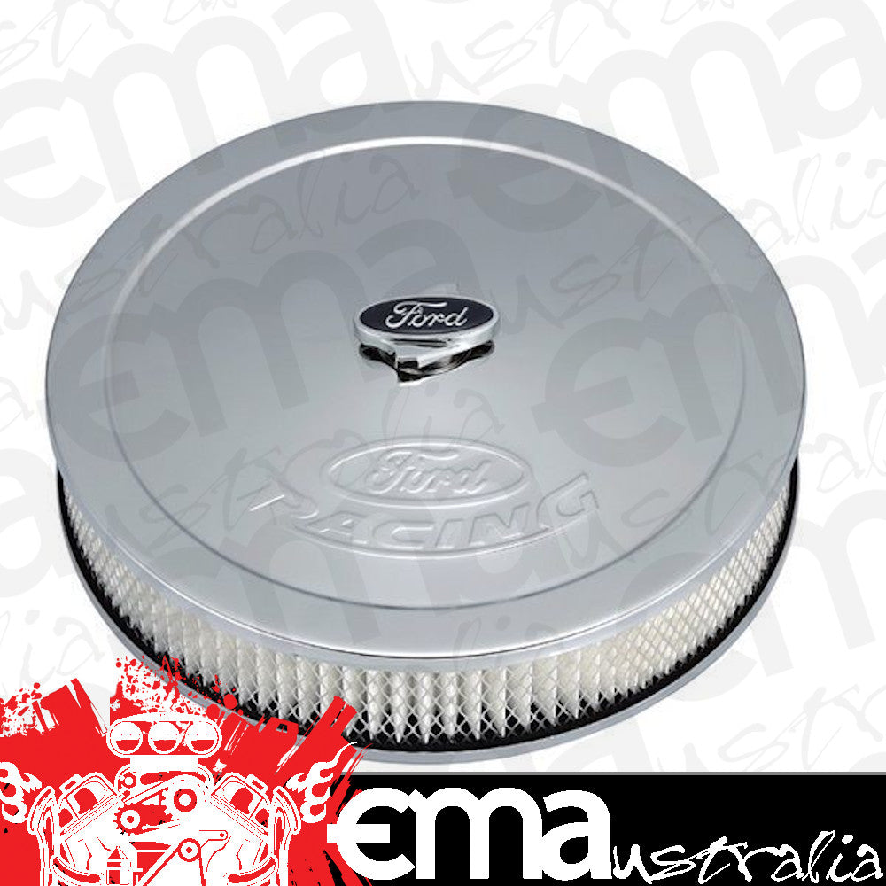 Proform PR302-350 13" Air Cleaner Ford Racing Logo .625 Drop Base 5-1/8 Neck