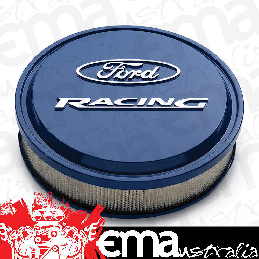 Proform PR302-381 Ford Racing Blue Slant Edge Air Cleaner Assembly 14" x 3" suit 5-1/8" Neck Carburettors