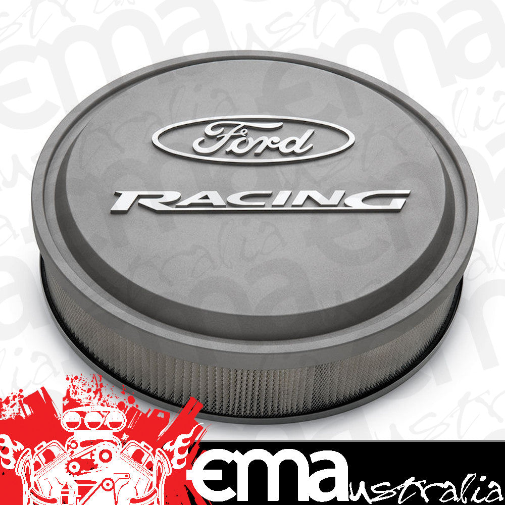 Proform PR302-832 Slant Edge 14" x 3" Air Cleaner Grey w/ Ford Racing Logo