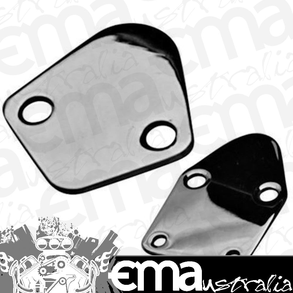 Proform Parts PR66106 Fuel Pump Block-Off Plate Steel Chrome Plated Chevrolet Small Block Gasket Included (each)