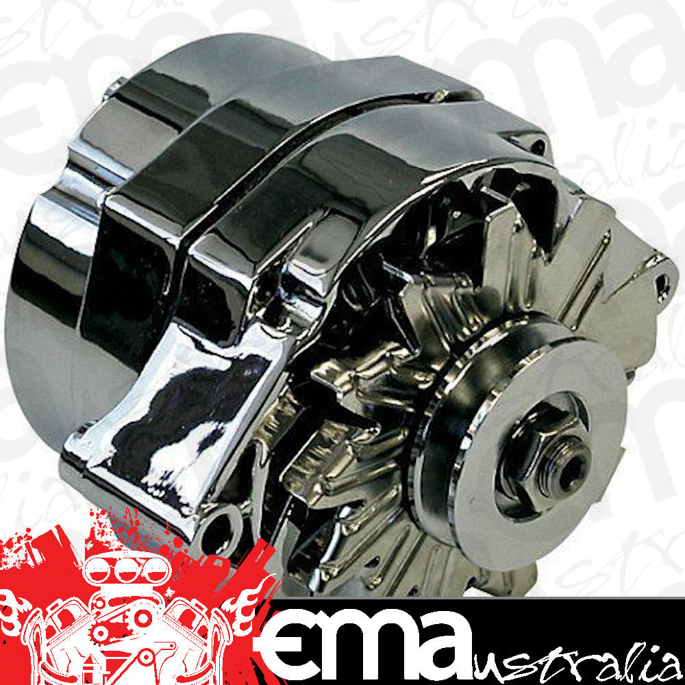 Chev Big & Small Block 120 Amp Alternator V Belt SB BB Gm 1 Wire Chrome Proform Parts PR66445.12N
