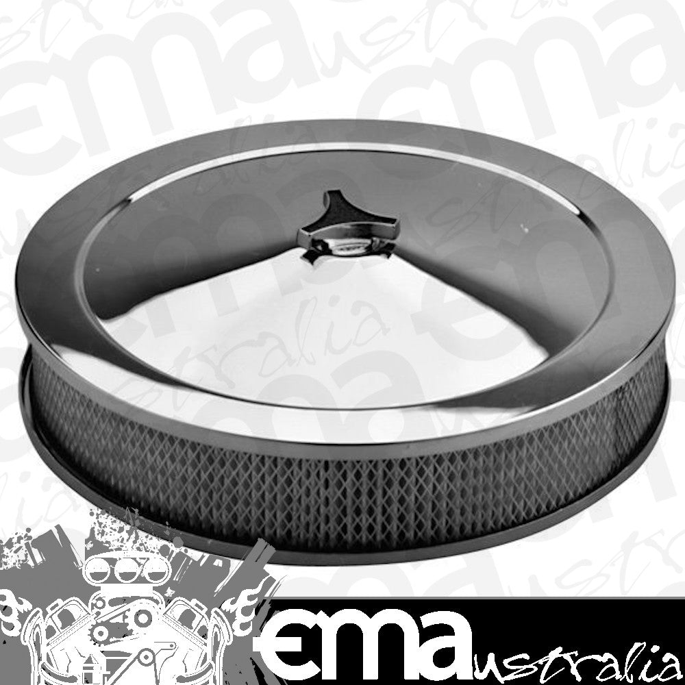 Proform PR66801 14 x 3" Deluxe Chrome Air Cleaner Recessed Base