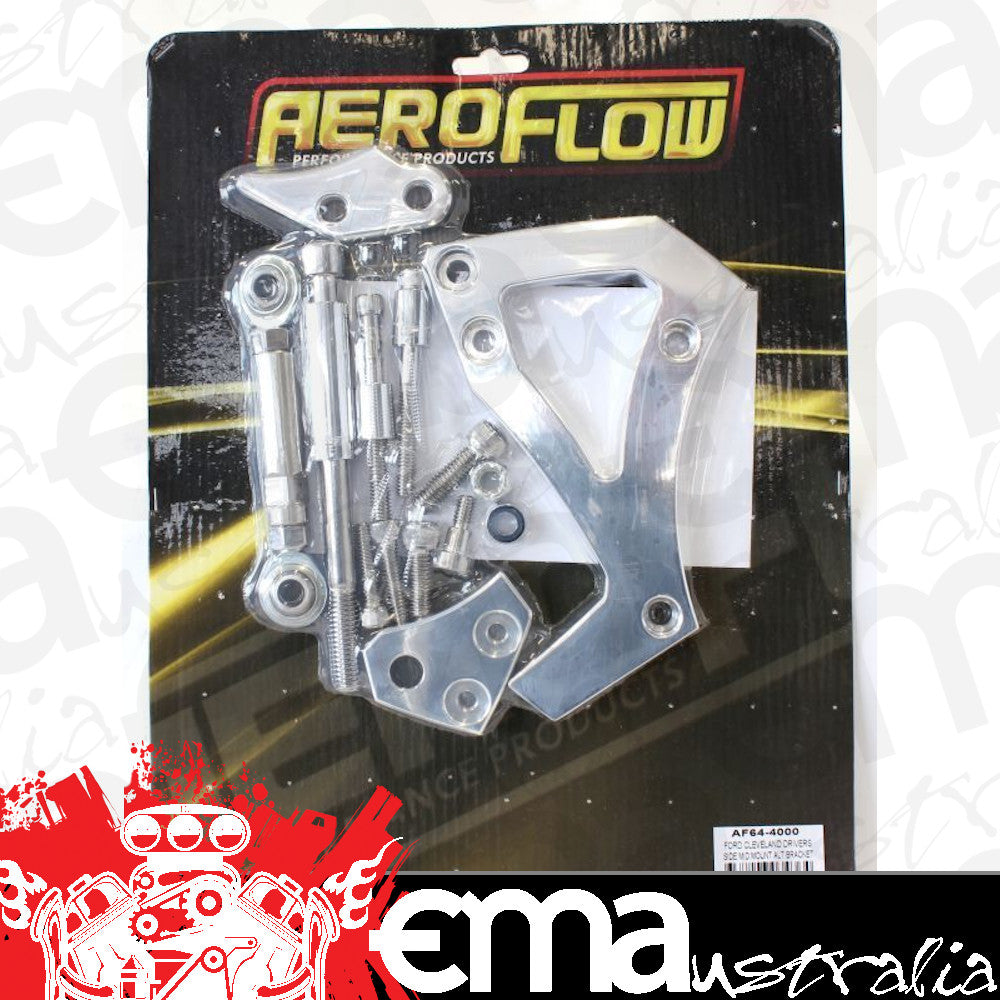 Ford Cleveland 351 C.I.D 351C Clev Billet Polishedalternator Bracket D/Side Mid Mnt Aeroflow AF64-4000 Aeroflow Performance Products AF64-4000