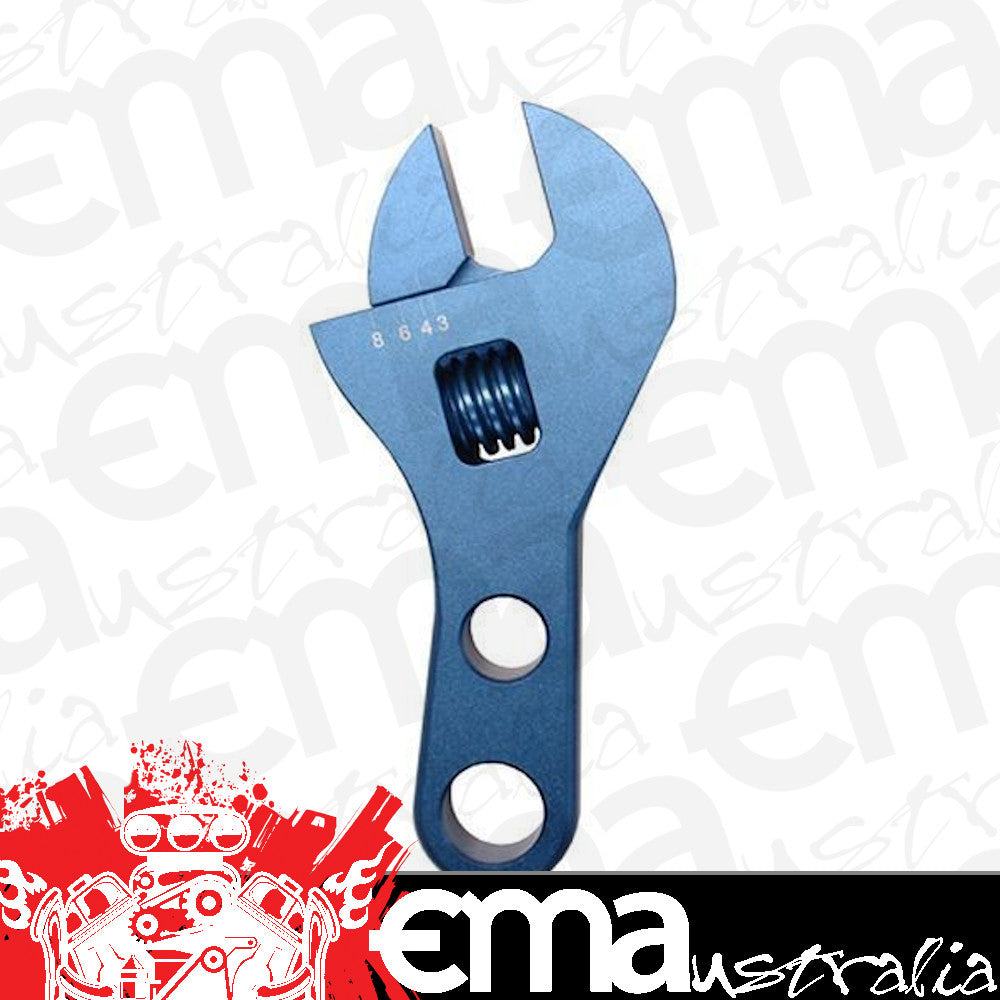 Proform Parts PR67723 Alumnium Adjustable Wrench -3An- 8An Compact Style Blue