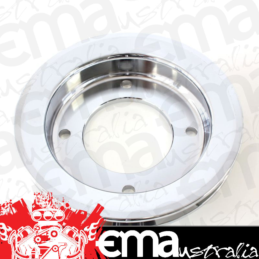 Aeroflow Performance Products AF64-4023 Holden V8 Crank V Pulley Hq-Wbsuits Early Red W/Pump Polishd