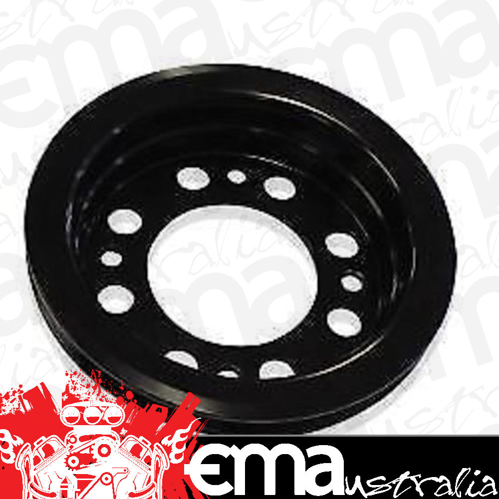 Aeroflow Performance Products AF64-4023BLK Holden V8 Crank V Pulley Hq-Wbsuits Early Red W/Pump Black