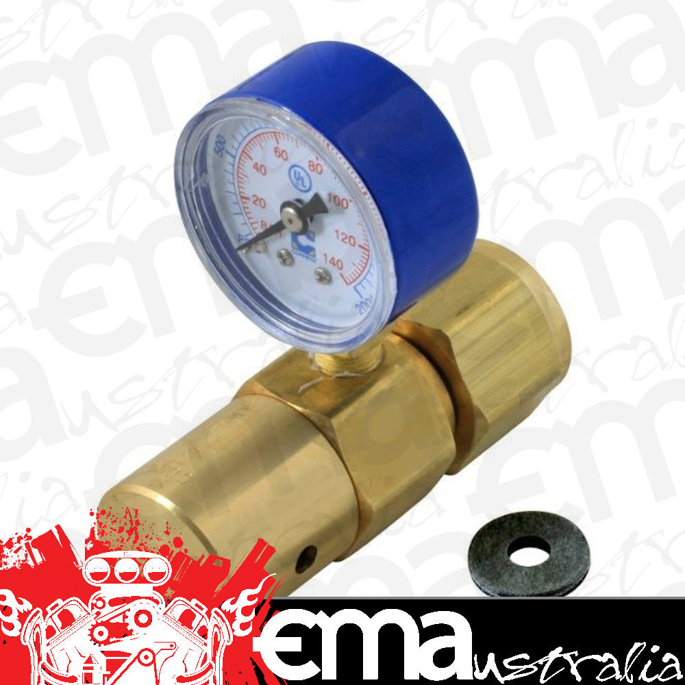 Pro Werks | PWC72-089 | Universal 90 Psi Co2 Regulator w/ High Pressure Gauge