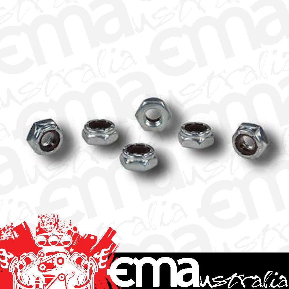 Pro Werks PWC73-036 Steel Half Height Nylock Nuts 3/8-24 Rh Thread Set Of 6