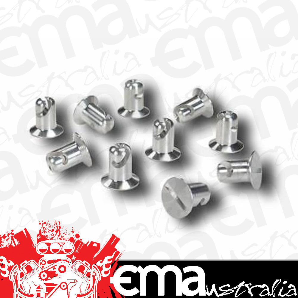 Pro Werks | PWC73-597-10 | Set Of 10 - 0.650 Grip Flat Aluminum Buttons