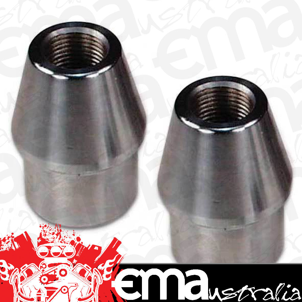 Pro Werks PWC73-860-2 Round Weld-In Tube Adapters w/ R/H Thread 2 Pack Fits Tube Size 7/8" O.D X.058" 7/16"-20 Thread Size