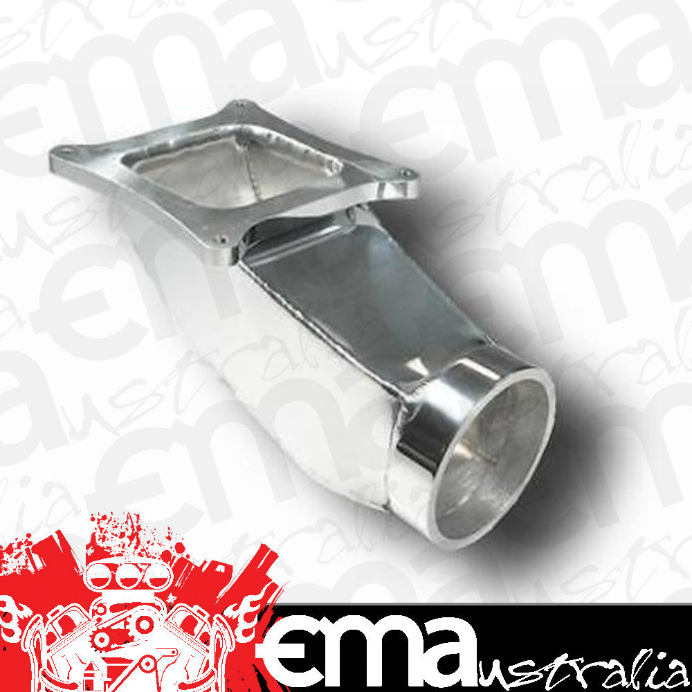 4BBl 4150 series intake flange Square Bore To 4" Velocity Adaptor Blower Or Turbo App Pro Werks PWC76-144