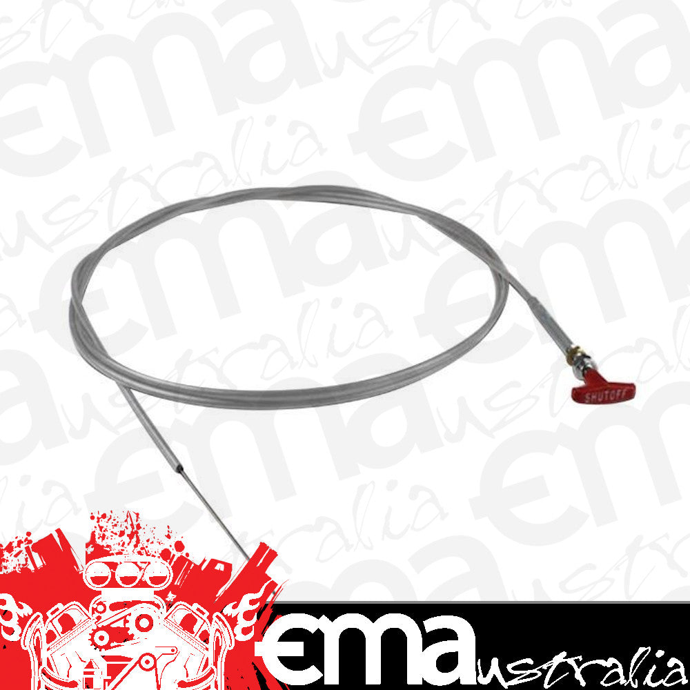 Pro Werks | PWC91-240-T | 240" 20' Silver Jacket Bulkhead Tee Handle Cable