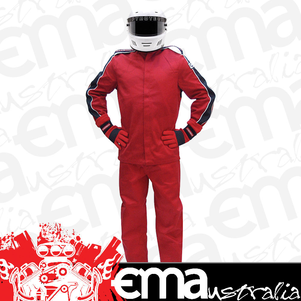 Pyrotect PY22J0402 Eliminator Red Racing Jacket Large SFI-5 Two Layer Nomex