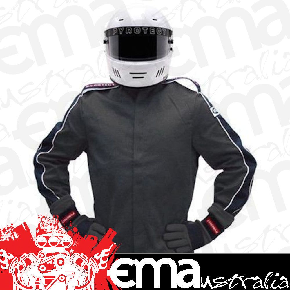 Pyrotect Safety Equipment PY22J0501 Eliminator Black Racing Jacket x-Large SFI-5 Two Layer Nomex