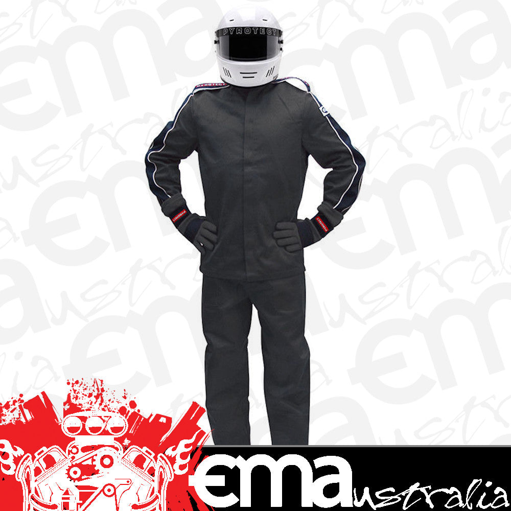 Pyrotect PY22P0401 Eliminator Black Racing Pants Large SFI-5 Two Layer Nomex