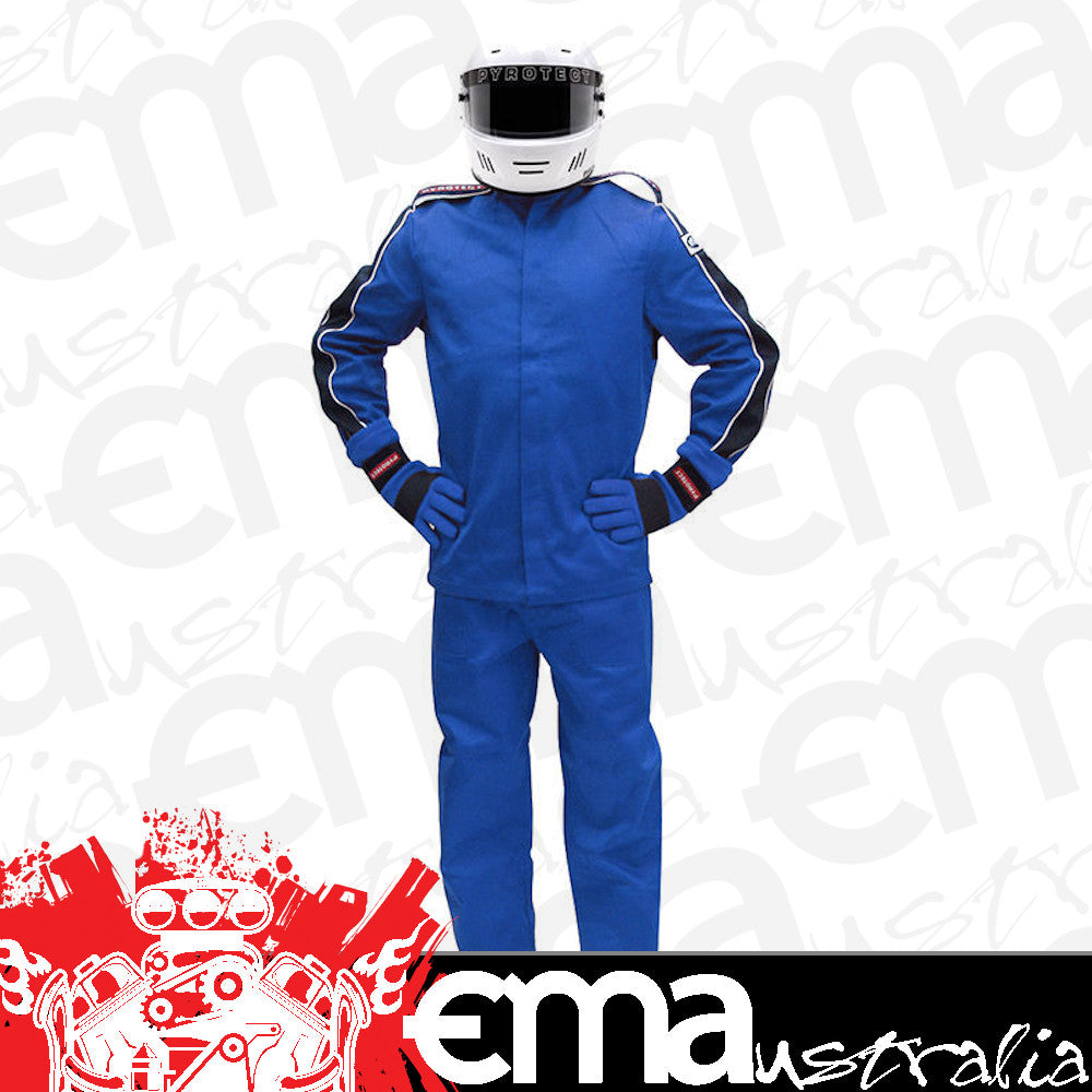 Pyrotect PY22P0403 Eliminator Blue Racing Pants Large SFI-5 Two Layer Nomex