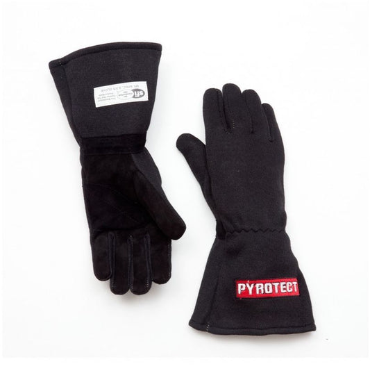 Pyrotect PYG2110000 Two Layer Black Nomex Racing GlOves Small SFI 3.5/5