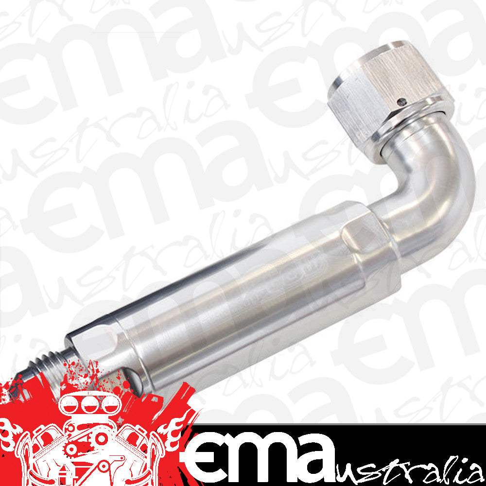 Aeroflow Performance Products AF64-4100S 12AN 90 Deg to Inline Filter For Use with Dry Sump Pans