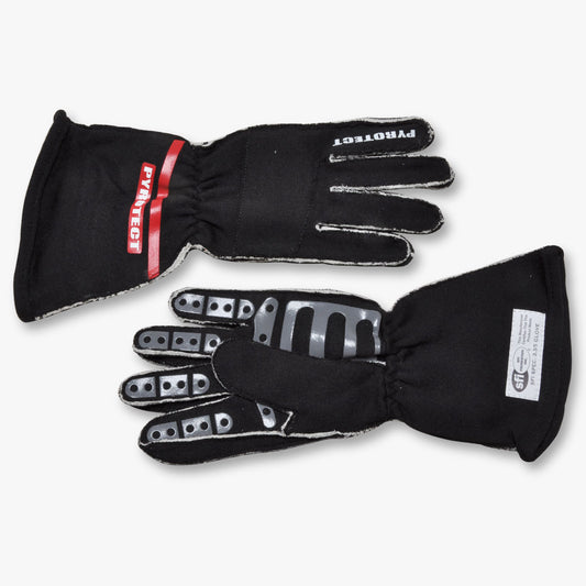 Pyrotect PYG3410 Pro-Series Two Layer Driving GlOves Large Black SFI 3.5/5