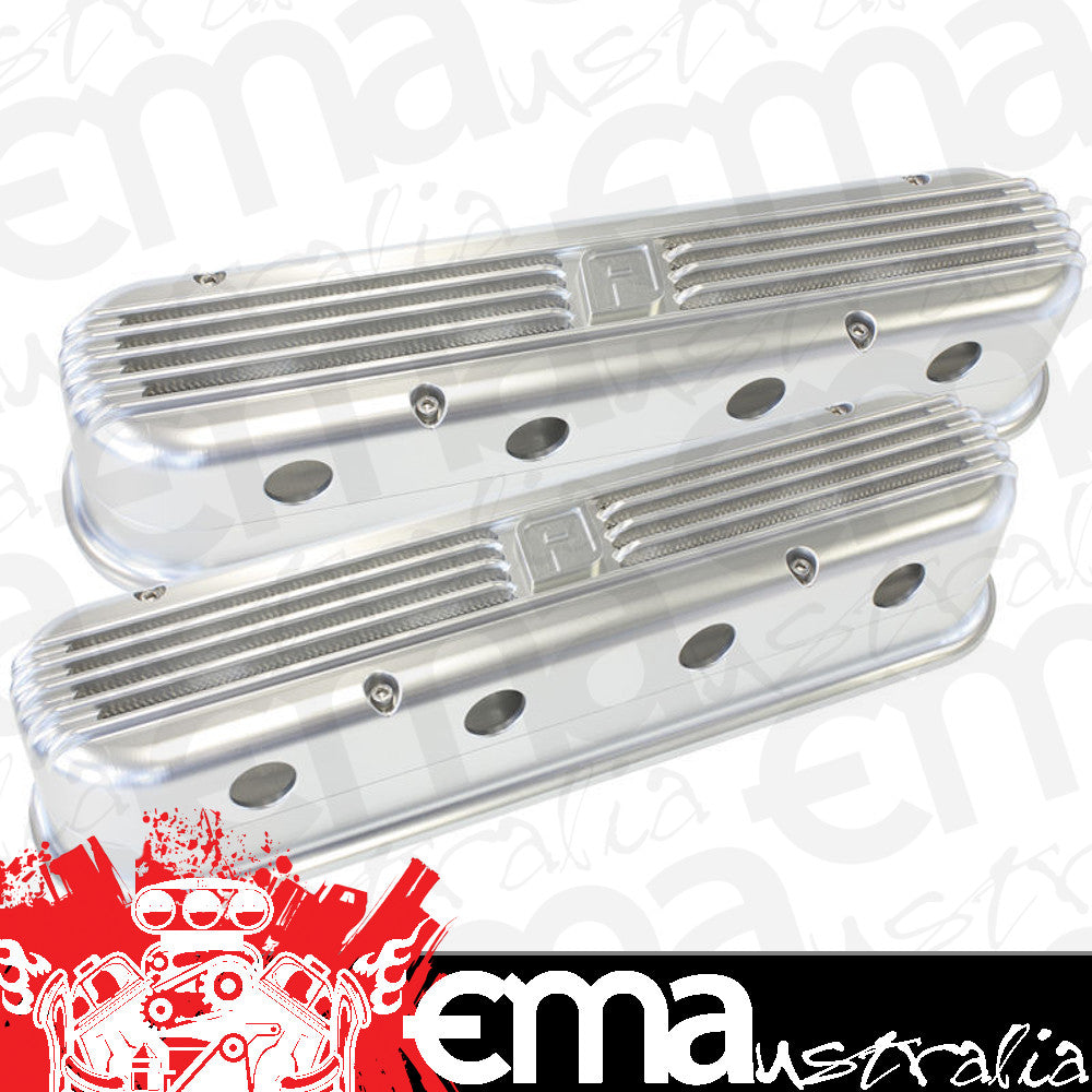 Aeroflow AF64-4110S LS Chev Billet Retro Silver Valve Covers LS2 & LS3 Coil