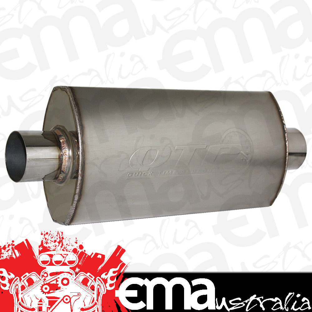 Quicktime Performance QTP12250 Ar3 S/S Muffler 2-1/2" w/ Center Inlet/Outlet