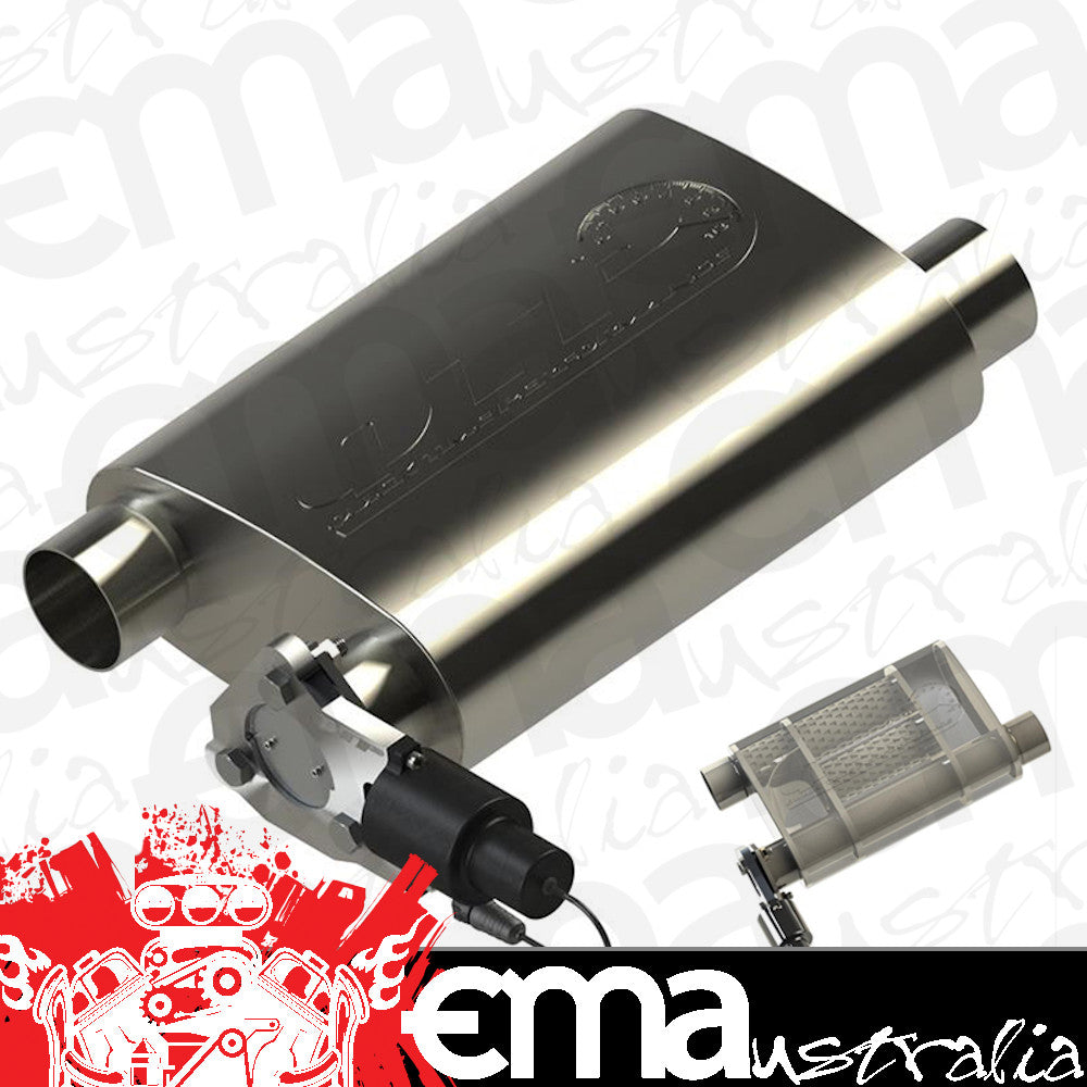 Quicktime Performance QTP13300C Screamer Twintronic Muffler 3" Offset Inlet/Outlet