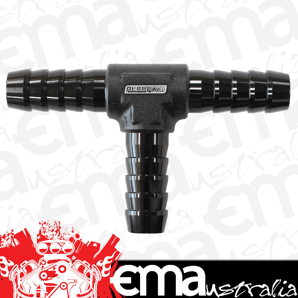 Aeroflow AF64-4207BLK Aluminium T Piece 15.8mm 5/8" Black Tee Piece