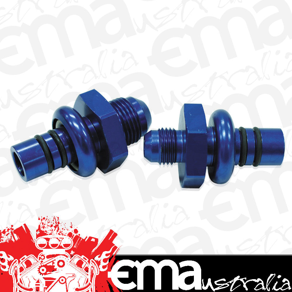 Aeroflow AF64-4356 Ford Efi Regulator Adapter -6AN with .435" Shank Blue