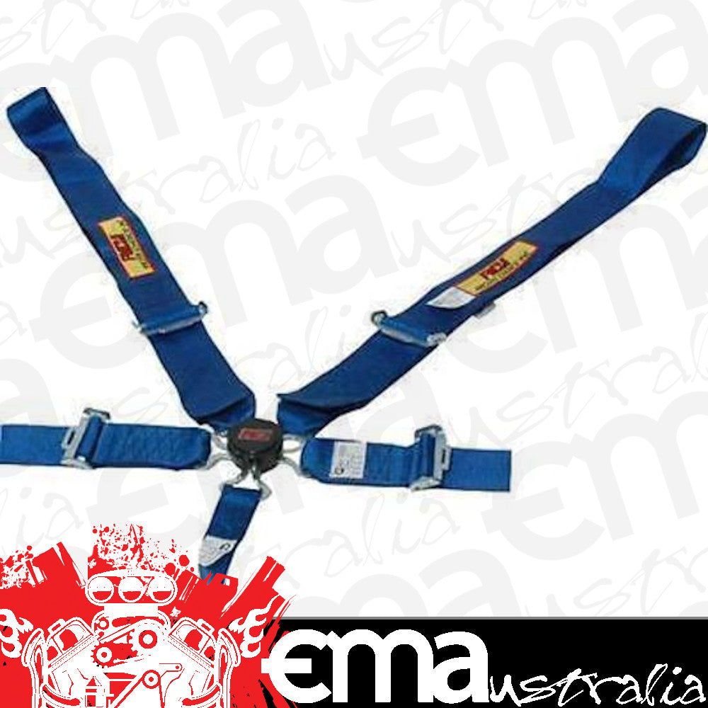 RCI RCI9210CC 5 Point 3" Cam-Lock Racing Harness Blue Pull Down Type SFI 16.1