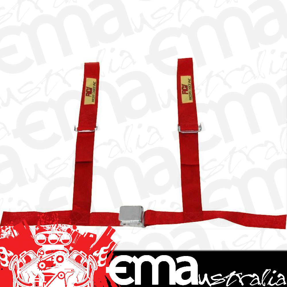RCI RCI9450B 4 Point 2" Street Racing Harness Red Non SFI