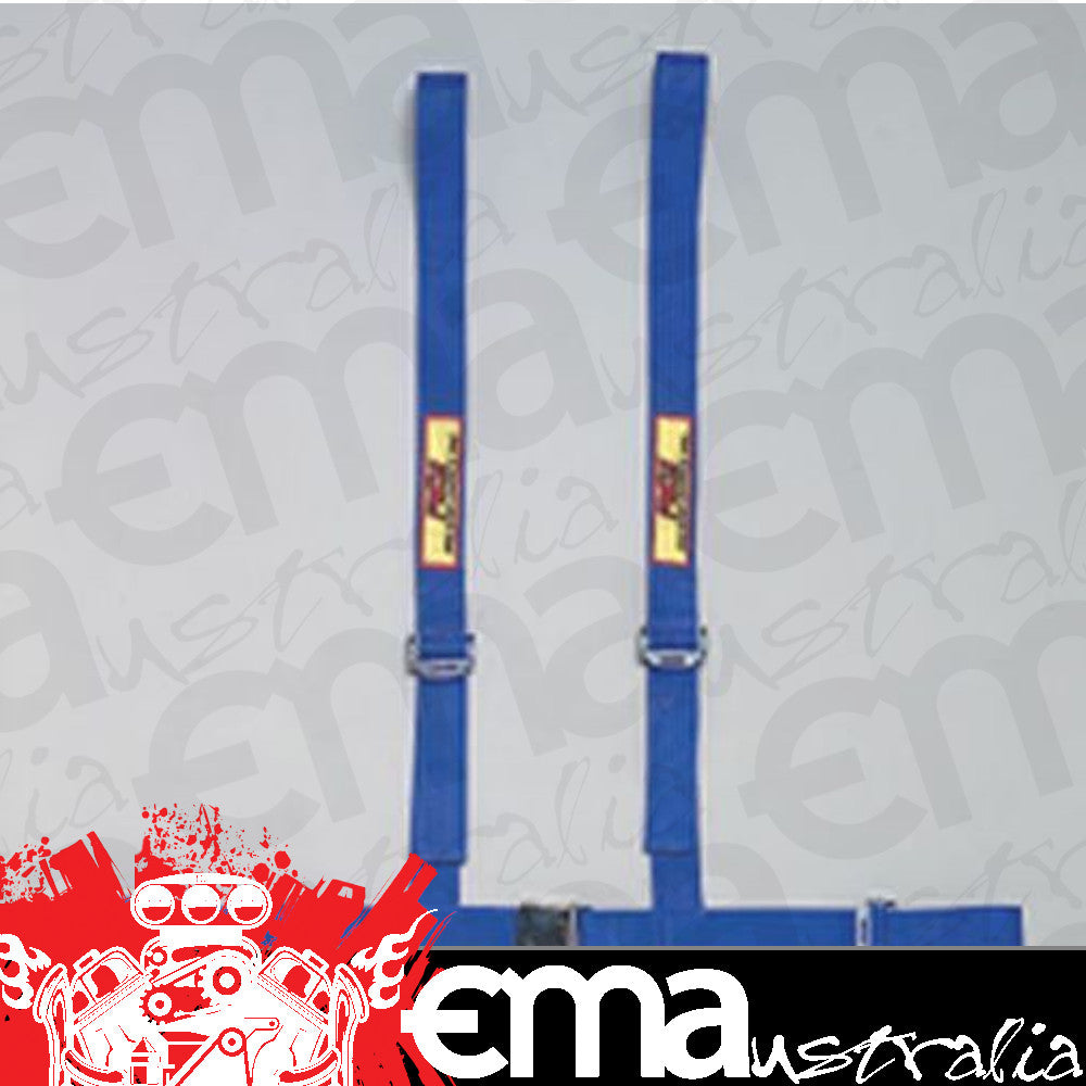 RCI RCI9450C 4 Point 2" Street Racing Harness Blue Non SFI