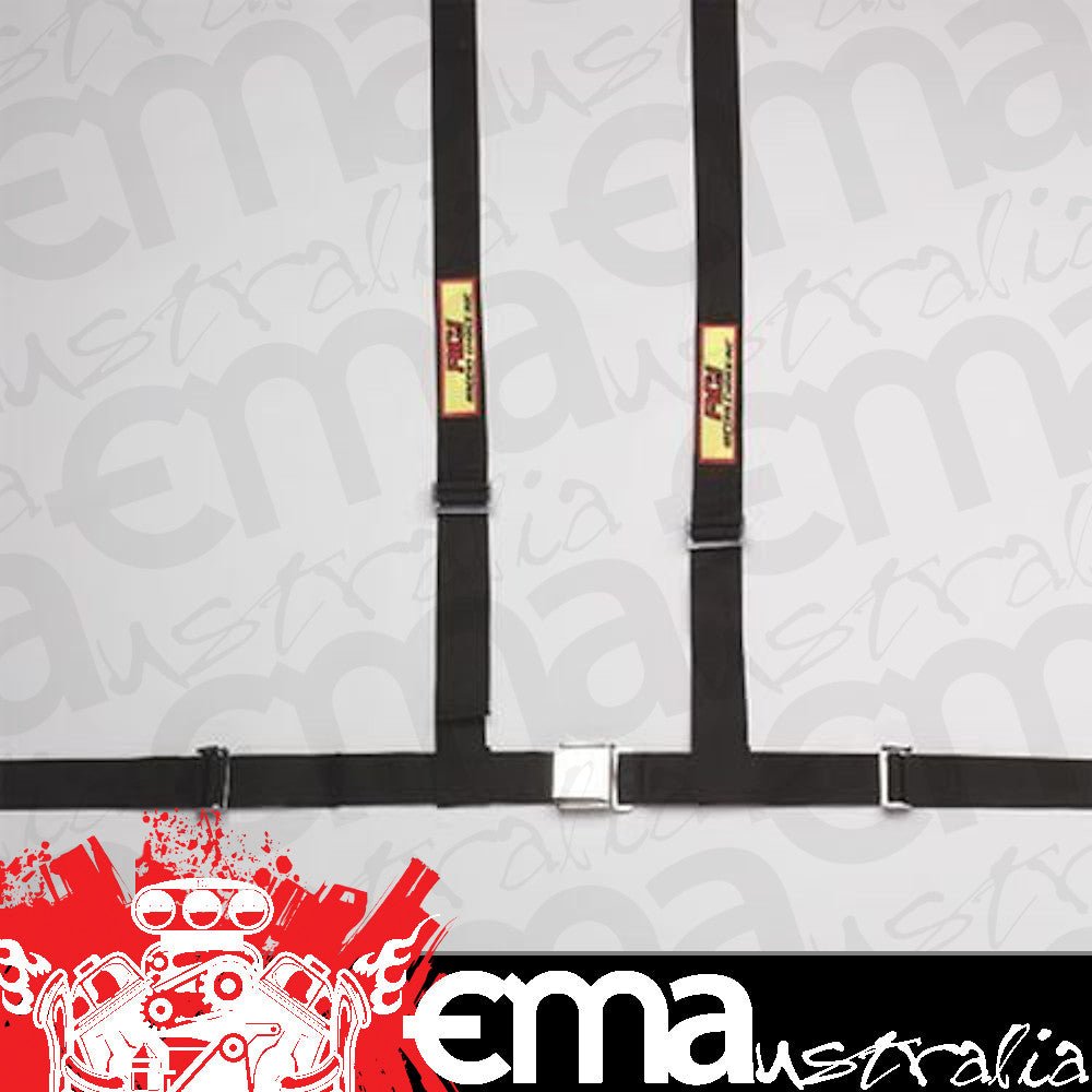 RCI RCI9450D 4 Point 2" Street Racing Harness Black Non SFI