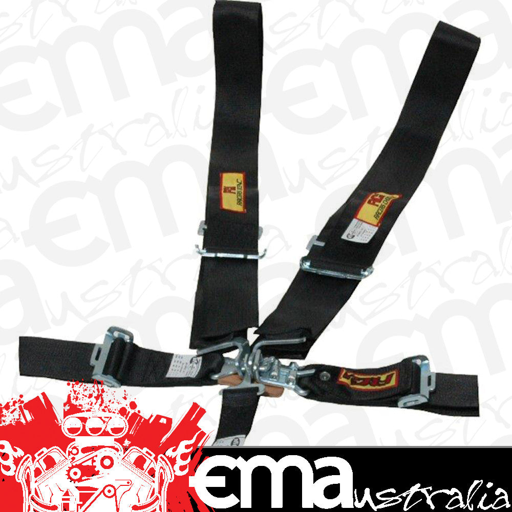 RCI RCI9510D 5 Point 3" Latch Type Racing Harness Black Pull Up Type SFI16.1