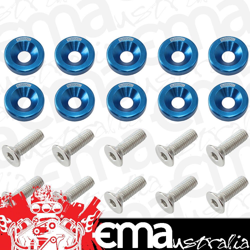 Aeroflow AF64-4365 Billet Dress Up / Fender Bolt (10 Pack) M6 x 1.00mm UHL 20mm